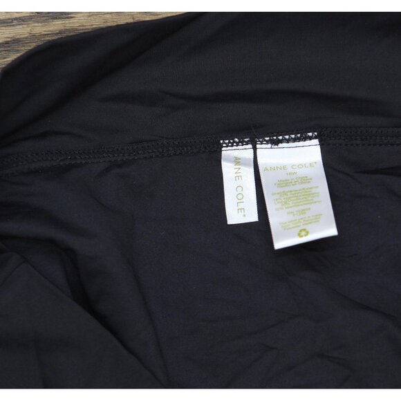 NWT Anne Cole Plus Size Soft Band Rock Swim Skirt Bottom MYPB41401 Black 18W - Picture 7 of 7